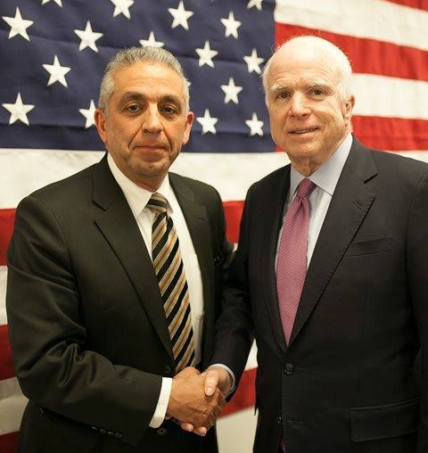 Farhad Mafie and The Honorable Senator John McCain In Phoenix (AZ), 2015